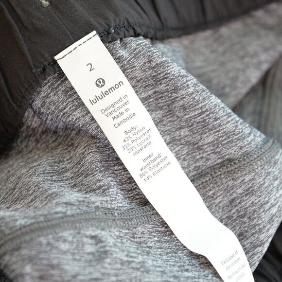 Lululemon On The Fly Pant 27" Heathered Black Sz 2 - Picture 7 of 8